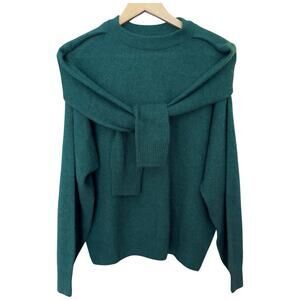 NAADAM Green Crew Neck Sweater